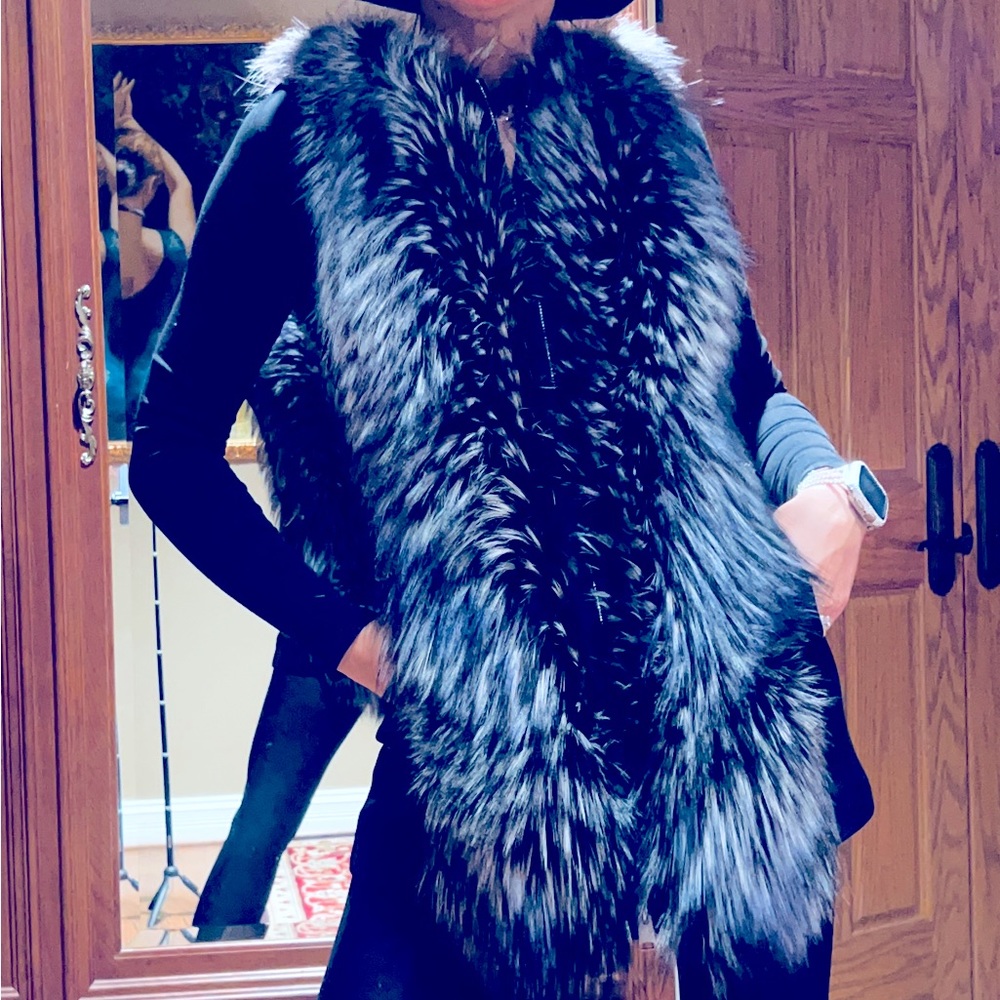 Sherling vest with Genuine Fox collar